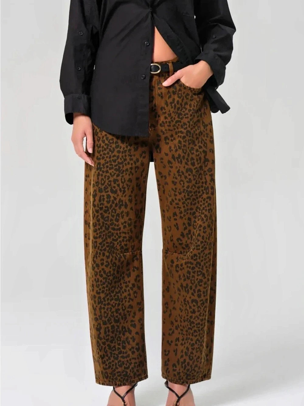 Citizens of Humanity Leopard Print Straight Leg Jeans Waist 28 Like New